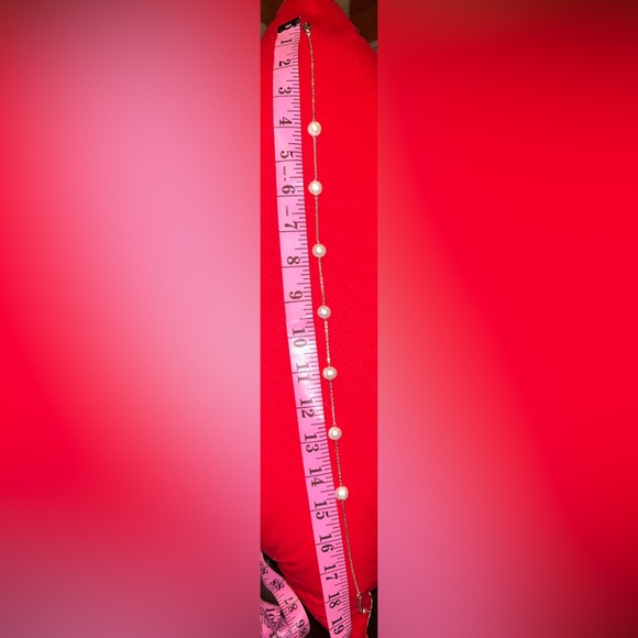 Honora White Cultured Pearl Station Necklace - Picture 3 of 5